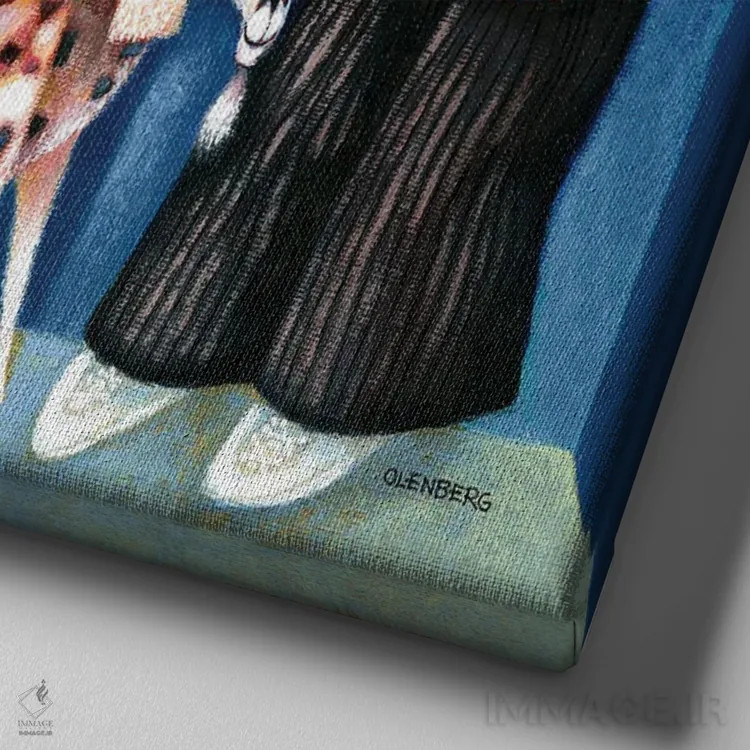 تابلو ویولنیست اثر آرت میرانو - نمای نزدیک بافت بوم