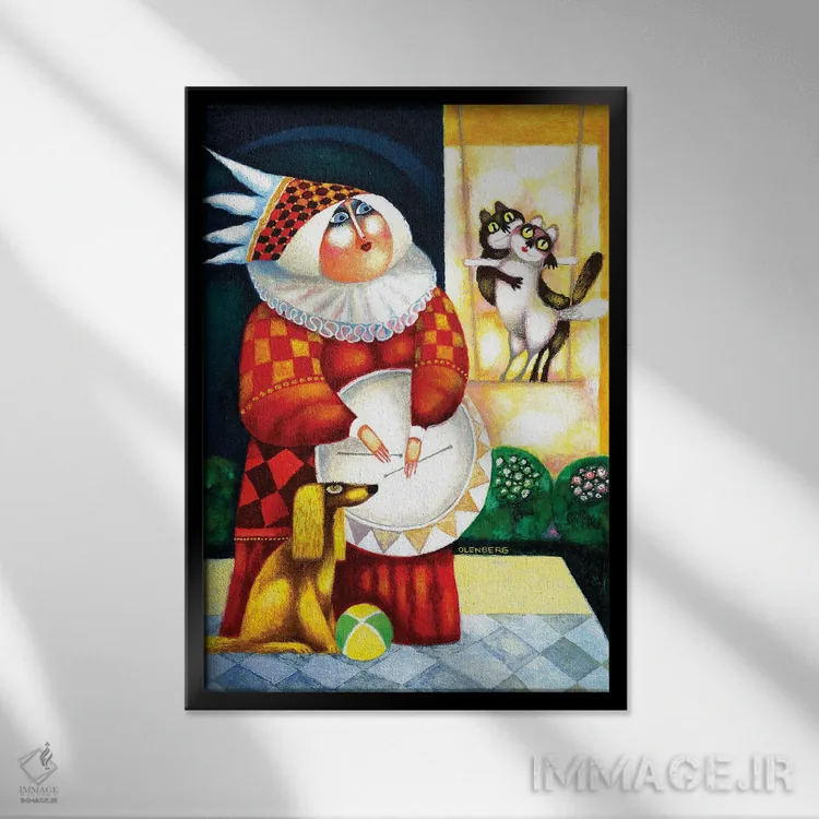 تابلو بئاتریس اثر آرت میرانو - نمای قابدار مشکی