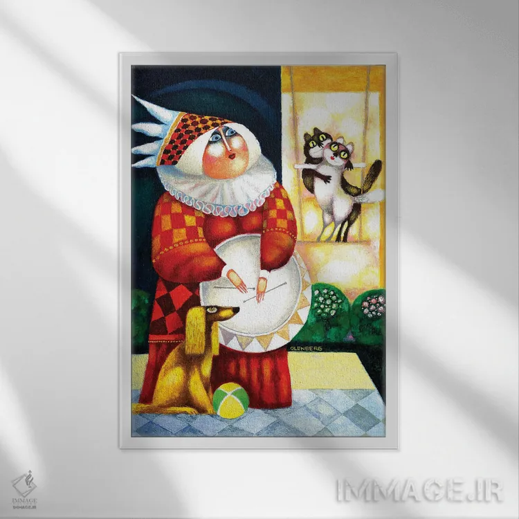 تابلو بئاتریس اثر آرت میرانو - نمای قابدار سفید