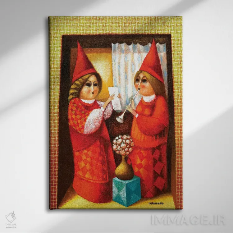 تابلو دوئت (دو نفره) اثر آرت میرانو - نمای روبهرو روی دیوار