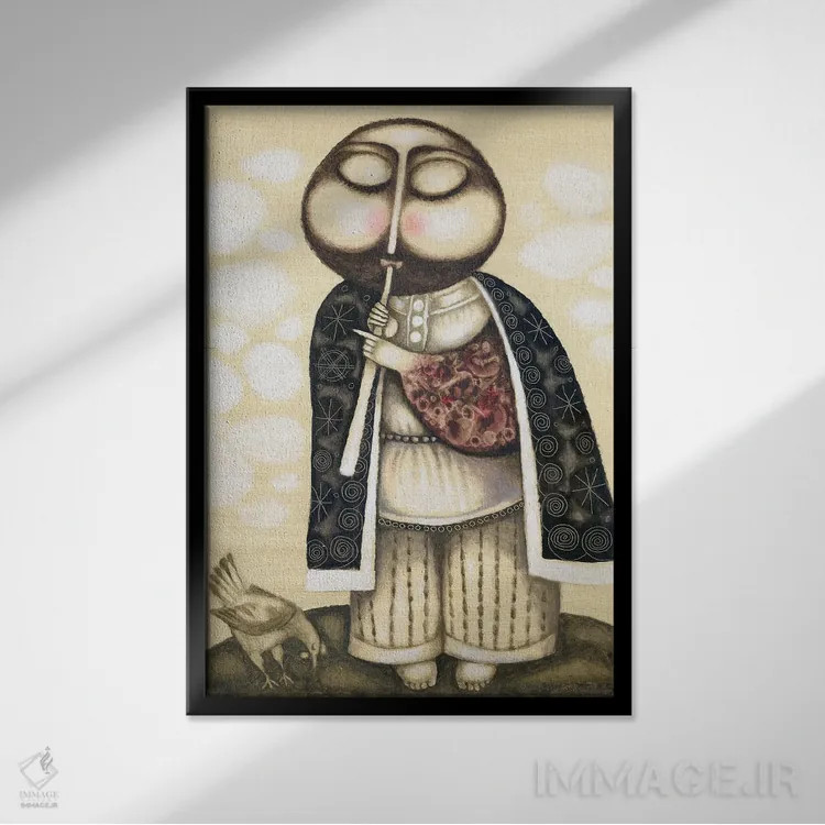 تابلو آرکن اثر آرت میرانو - نمای قابدار مشکی