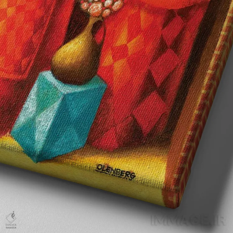 تابلو دوئت (دو نفره) اثر آرت میرانو - نمای نزدیک بافت بوم