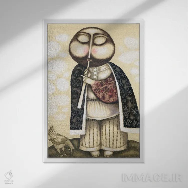 تابلو آرکن اثر آرت میرانو - نمای قابدار سفید