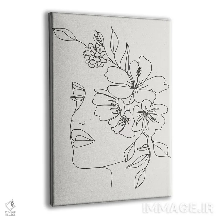 تابلو زن با گلها اثر آرت میرانو - نمای پرسپکتیو محصول