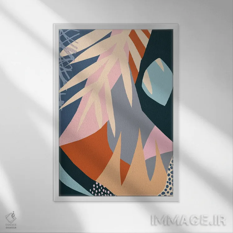 تابلو آبسترهٔ چهل و پنج (XLV) اثر آرت میرانو - نمای قابدار سفید