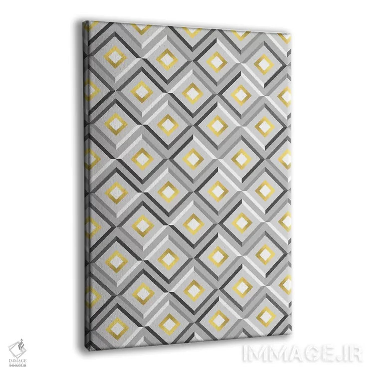 تابلو مربعهای نقرهای اثر آرولین ویدرهولد - نمای پرسپکتیو محصول