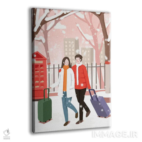 تابلو هوای سرد زمستان و بازگشت به خانه اثر آرت میرانو - نمای پرسپکتیو محصول