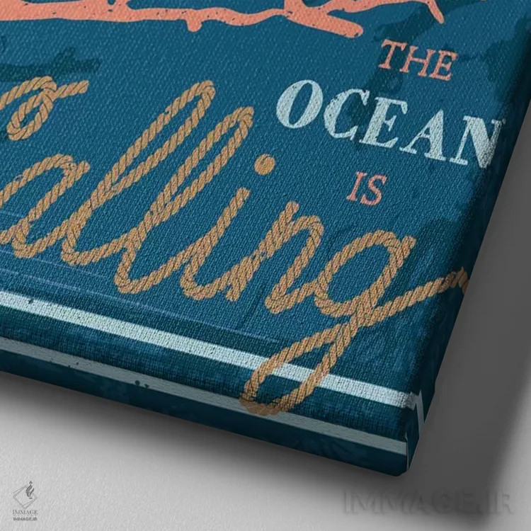 تابلو کنار دریا اثر آرولین ویدرهولد - نمای نزدیک بافت بوم