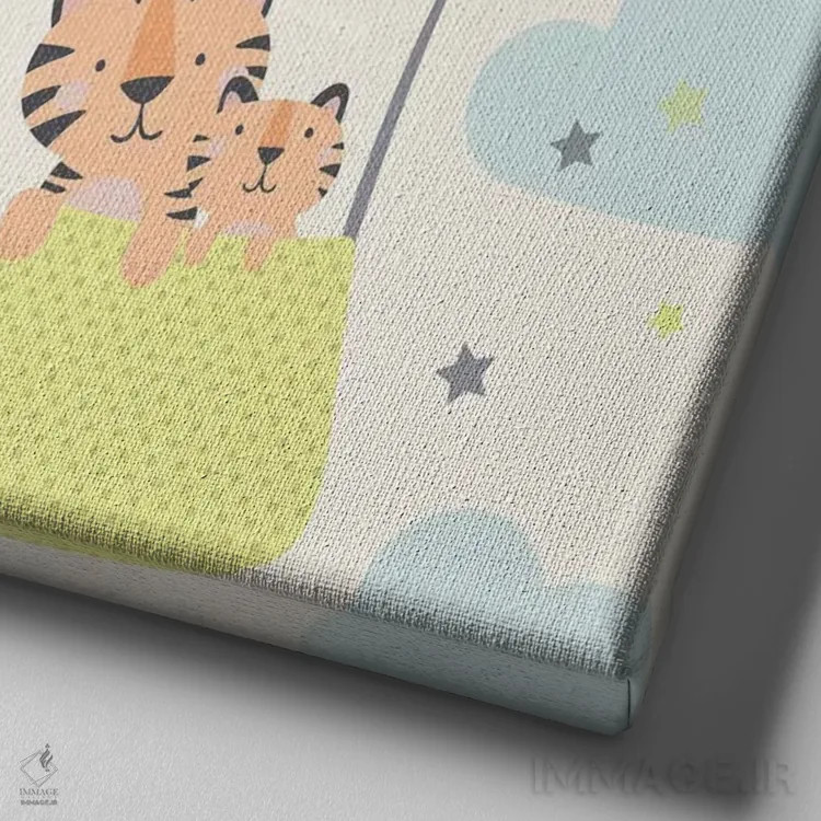 تابلو ماجراجویی کودک I اثر آرولین ویدرهولد - نمای نزدیک بافت بوم