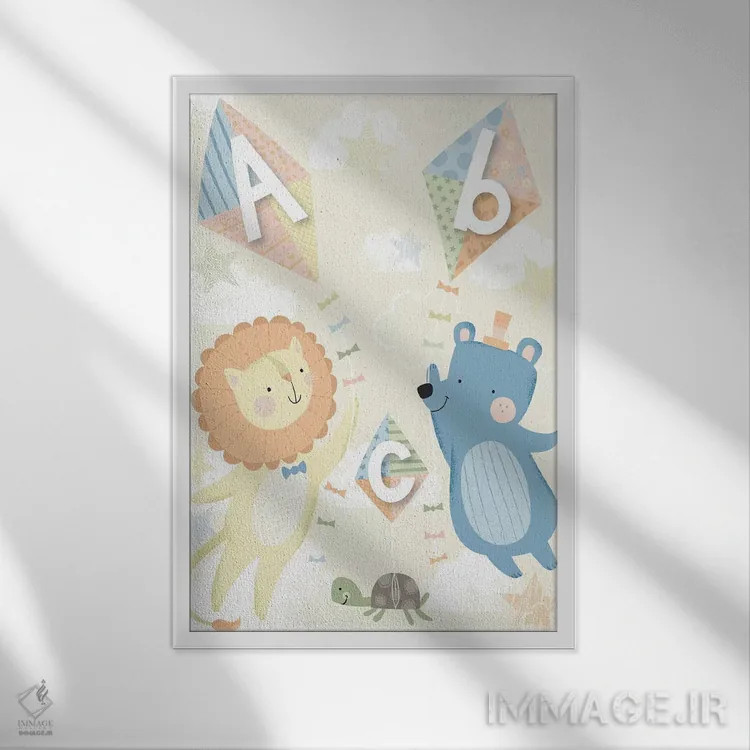 تابلو ماجراجویی بادکنکی کودک III اثر آرولین ویدرهولد - نمای قابدار سفید