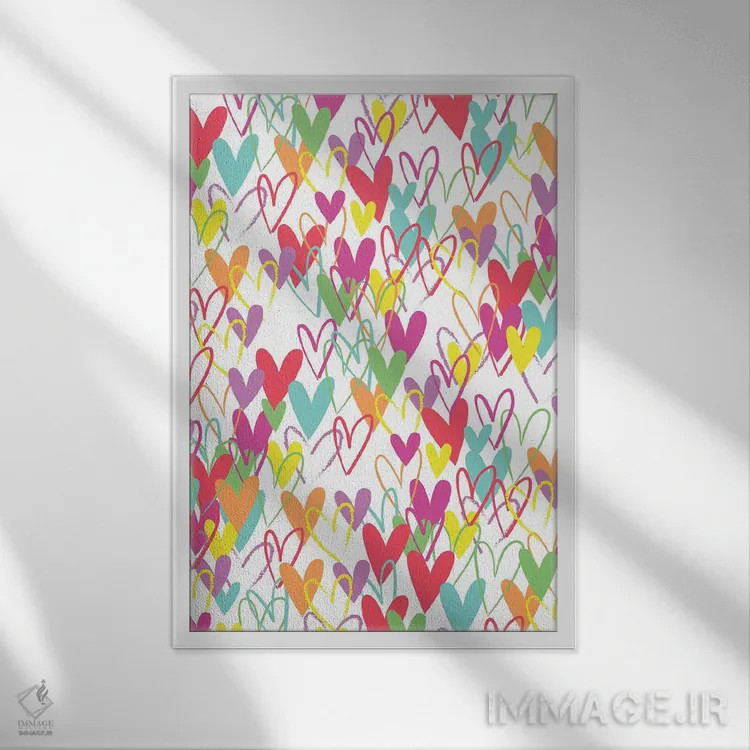 تابلو قلبها اثر آرولین ویدرهولد - نمای قابدار سفید