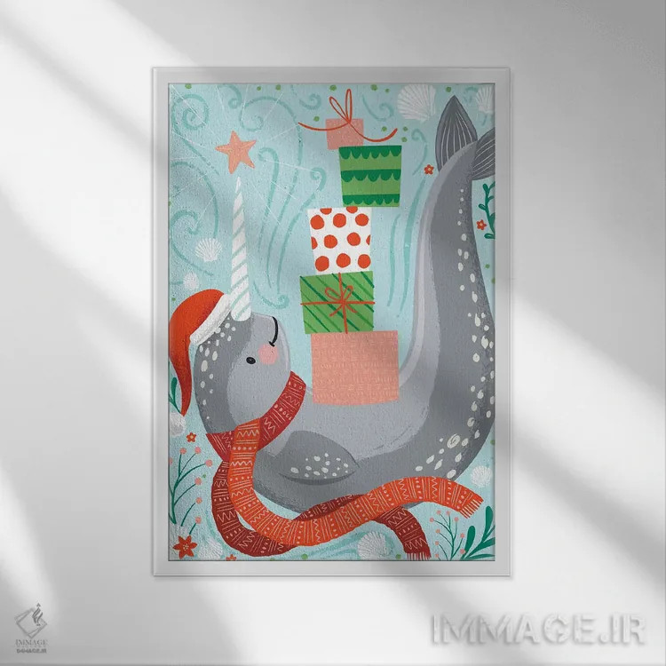 تابلو دریا و احوالپرسی II اثر آرولین ویدرهولد - نمای قابدار سفید