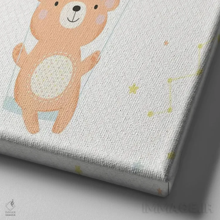 تابلو ماجراجویی کودکانه ۳ اثر آرولین ویدرهولد - نمای نزدیک بافت بوم