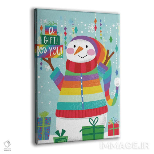 تابلو آدم برفی تعطیلات اثر آرولین ویدرهولد - نمای پرسپکتیو محصول