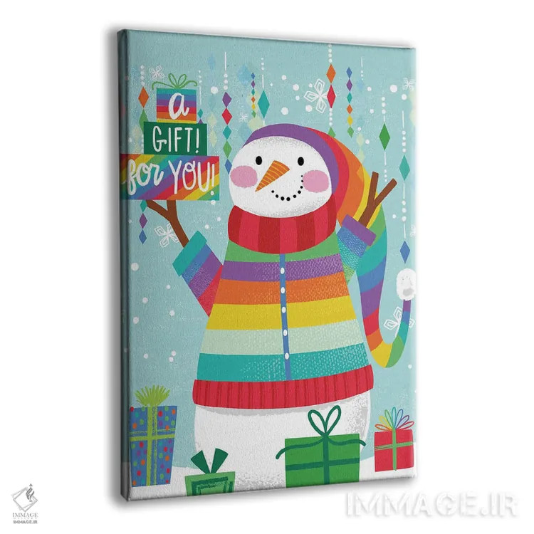 تابلو آدم برفی تعطیلات اثر آرولین ویدرهولد - نمای پرسپکتیو محصول