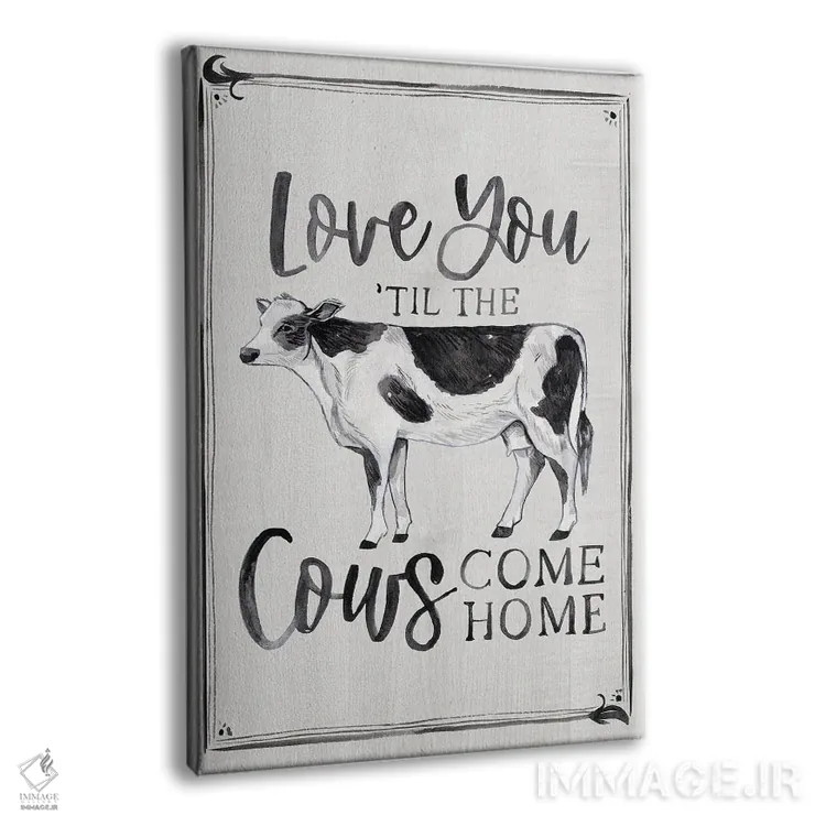 تابلو تا بازگشت گاوها (اصطلاح عامیانه برای مدت طولانی) اثر آرولین ویدرهولد - نمای پرسپکتیو محصول