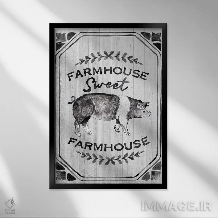 تابلو خانهٔ روستایی اثر آرولین ویدرهولد - نمای قابدار مشکی