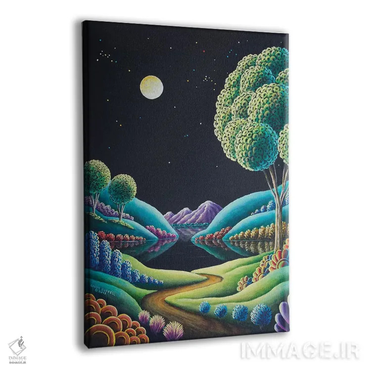 تابلو درخشش ماه ۹ اثر اندی راسل - نمای پرسپکتیو محصول