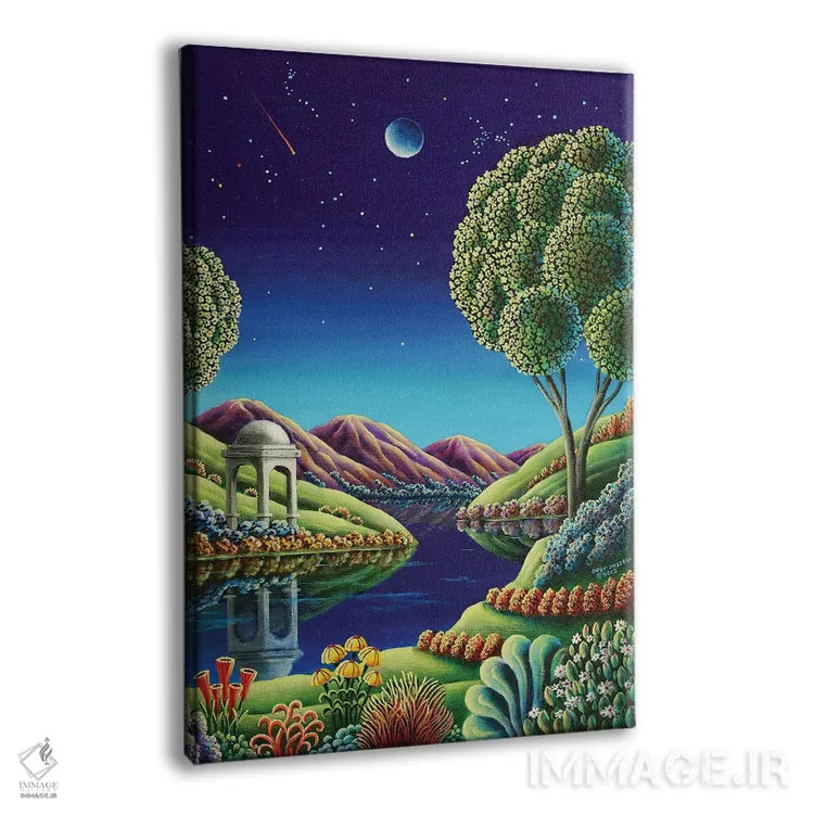 تابلو طلوع ماه آبی اثر اندی راسل - نمای پرسپکتیو محصول