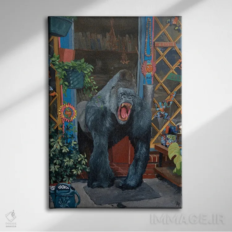 تابلو بدون عنوان اثر آرتور ریو - نمای روبهرو روی دیوار