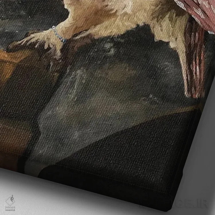 تابلو جغد در خانه اثر آرتور ریو - نمای نزدیک بافت بوم