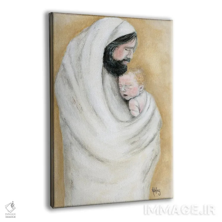 تابلو در آغوش عیسی اثر اشلی بردلی - نمای پرسپکتیو محصول