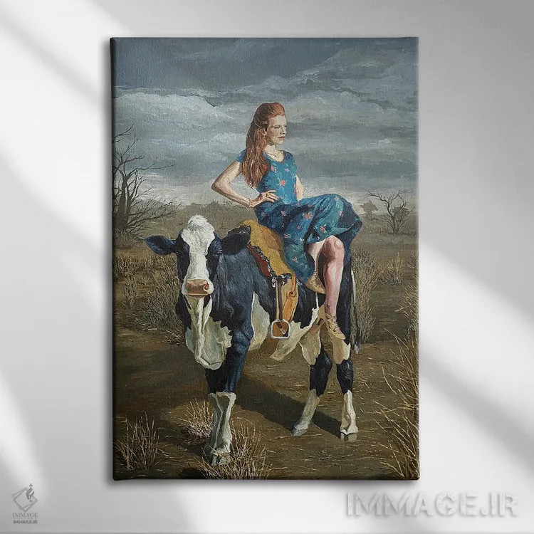 تابلو خوشبین اثر آرتور ریو - نمای روبهرو روی دیوار