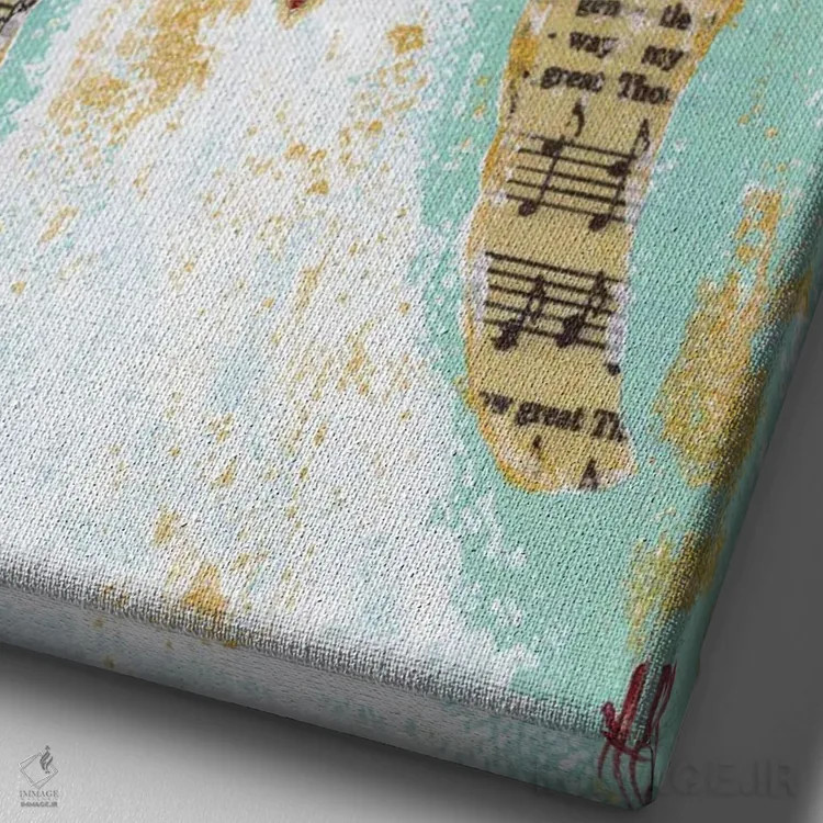 تابلو فرشتهٔ رز قرمز اثر اشلی بردلی - نمای نزدیک بافت بوم