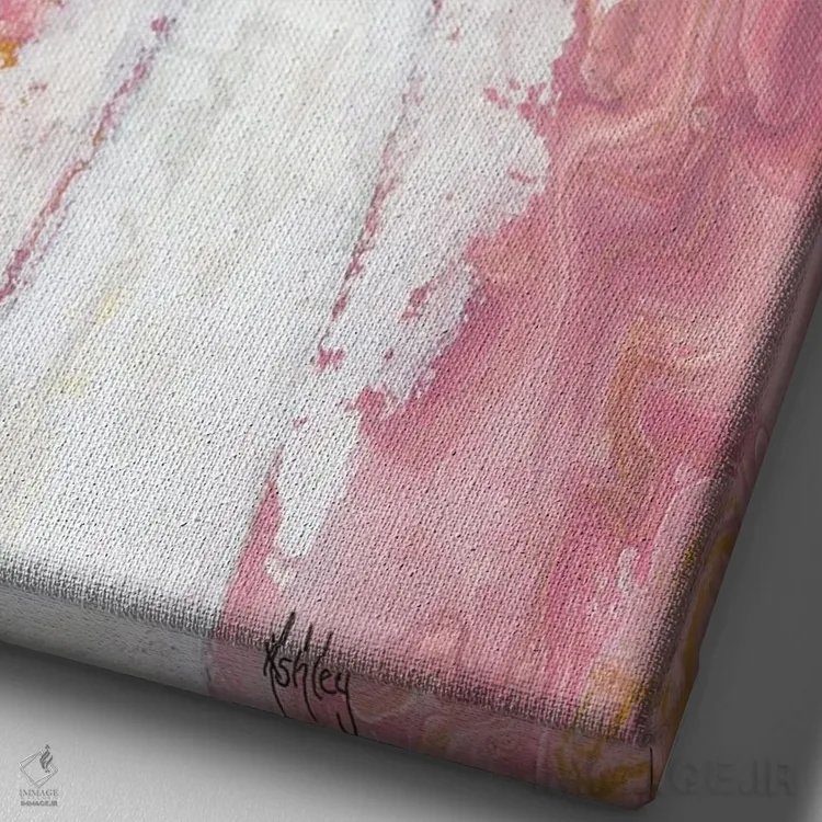 تابلو فرشتهٔ صلح اثر اشلی بردلی - نمای نزدیک بافت بوم