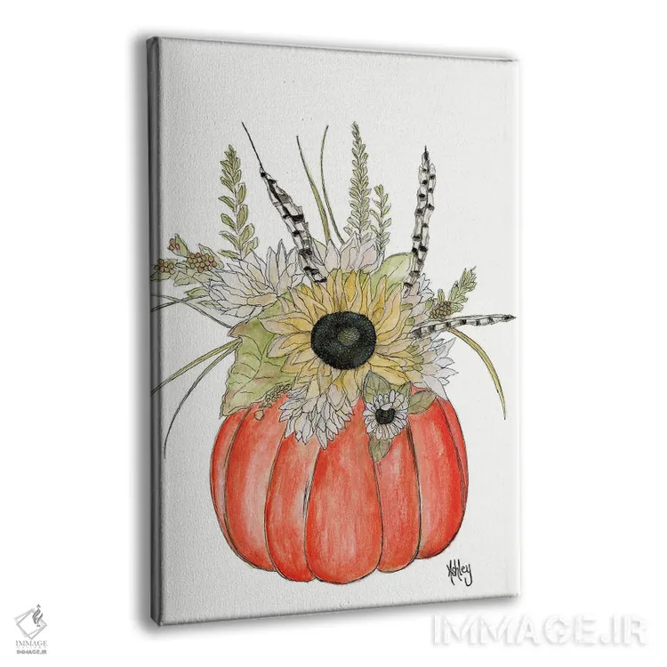 تابلو دستهگل کدو تنبل اثر اشلی بردلی - نمای پرسپکتیو محصول