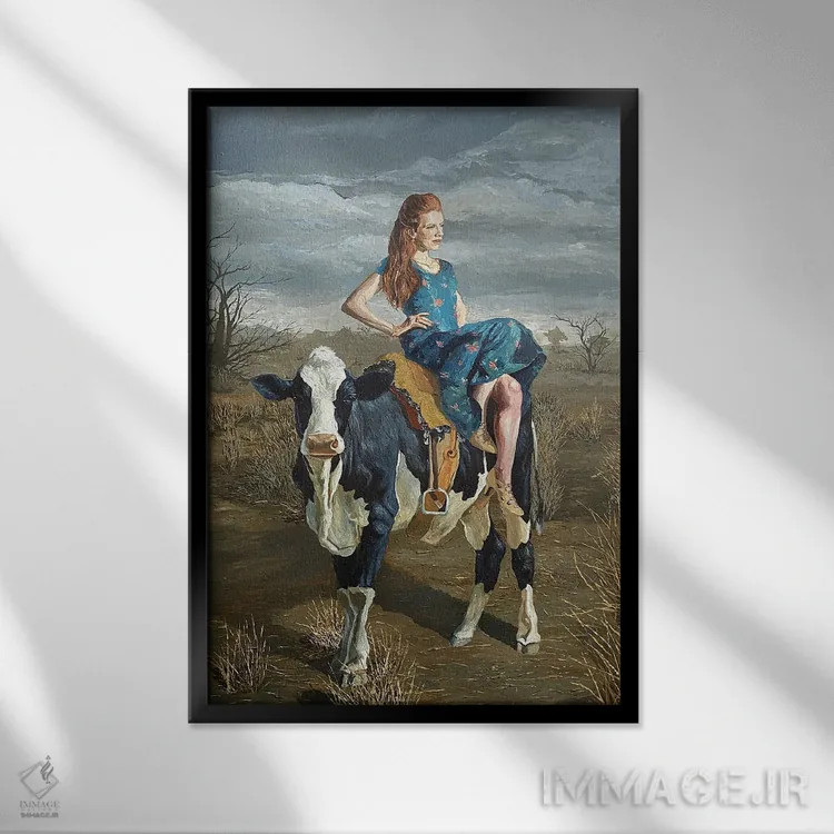 تابلو خوشبین اثر آرتور ریو - نمای قابدار مشکی