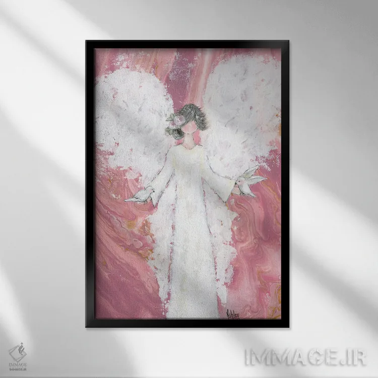 تابلو فرشتهٔ صلح اثر اشلی بردلی - نمای قابدار مشکی