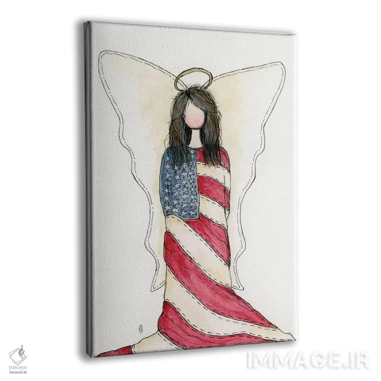 تابلو فرشتهٔ پرچم قدیمی آمریکا (Old Glory) اثر اشلی بردلی - نمای پرسپکتیو محصول