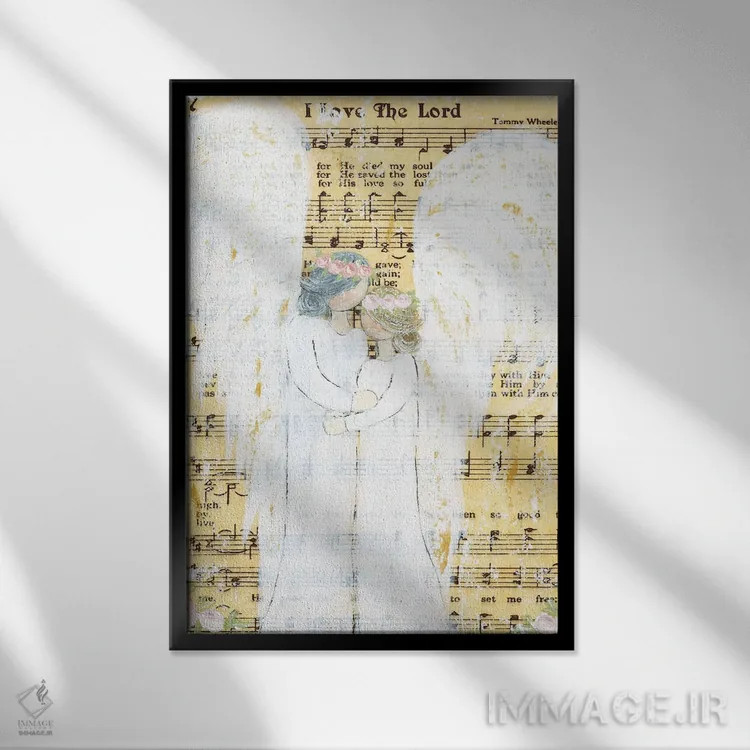 تابلو عشق مادر اثر اشلی بردلی - نمای قابدار مشکی