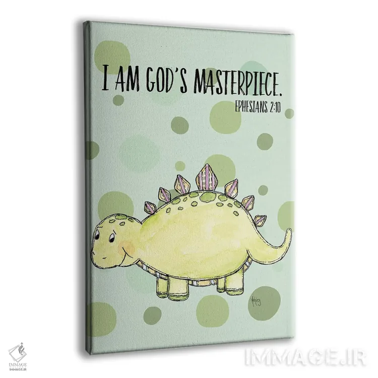 تابلو دایناسور II اثر اشلی بردلی - نمای پرسپکتیو محصول