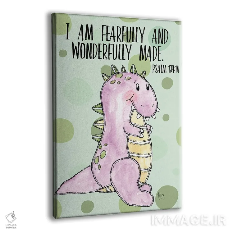 تابلو دایناسور III اثر اشلی بردلی - نمای پرسپکتیو محصول