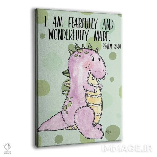 تابلو دایناسور III اثر اشلی بردلی - نمای پرسپکتیو محصول