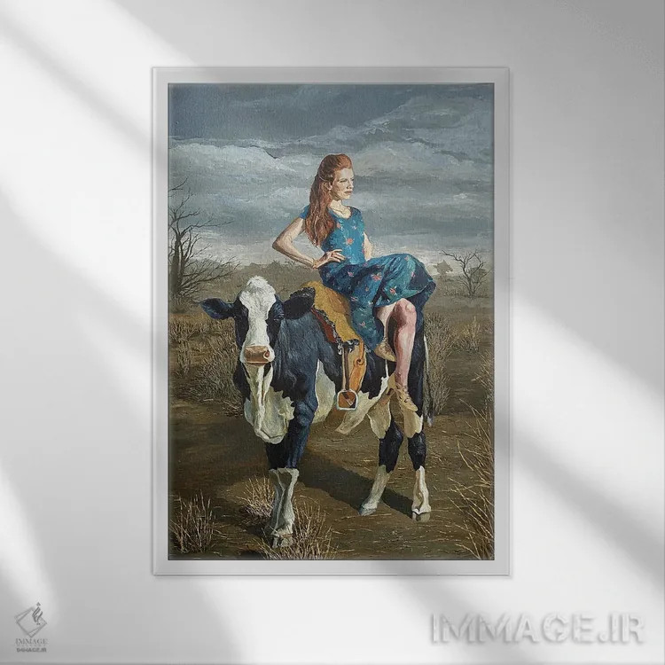 تابلو خوشبین اثر آرتور ریو - نمای قابدار سفید