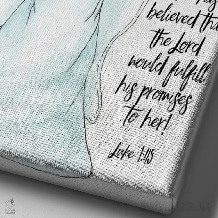 تابلو فرشتهٔ وعدهها اثر اشلی بردلی - نمای نزدیک بافت بوم