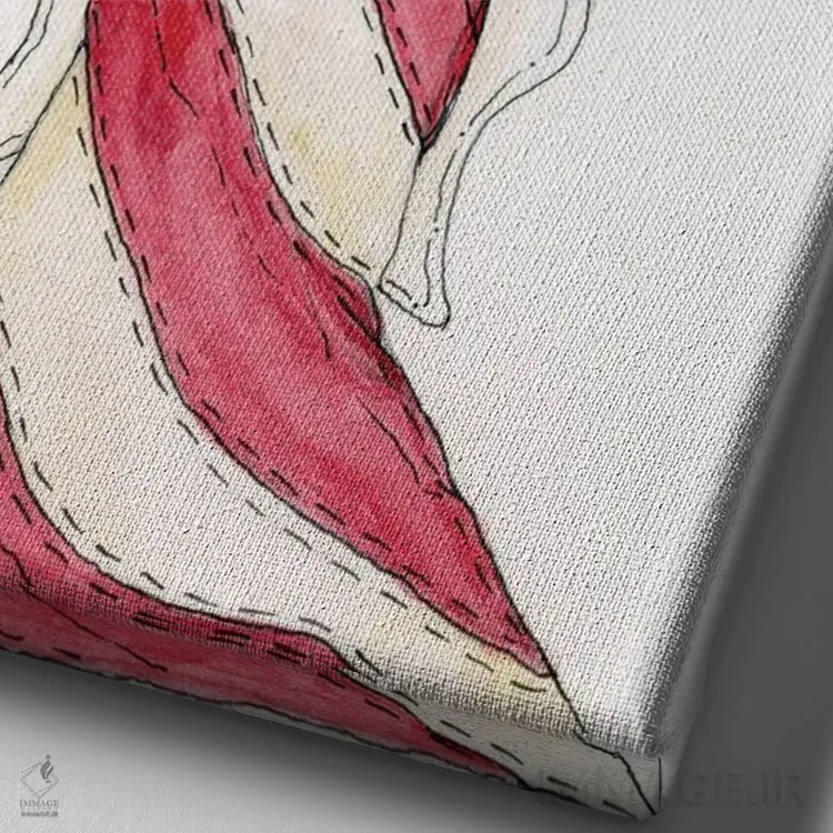 تابلو فرشتهٔ پرچم قدیمی آمریکا (Old Glory) اثر اشلی بردلی - نمای نزدیک بافت بوم