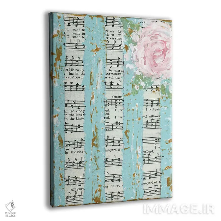 تابلو پرچم سرود گلدار اثر اشلی بردلی - نمای پرسپکتیو محصول