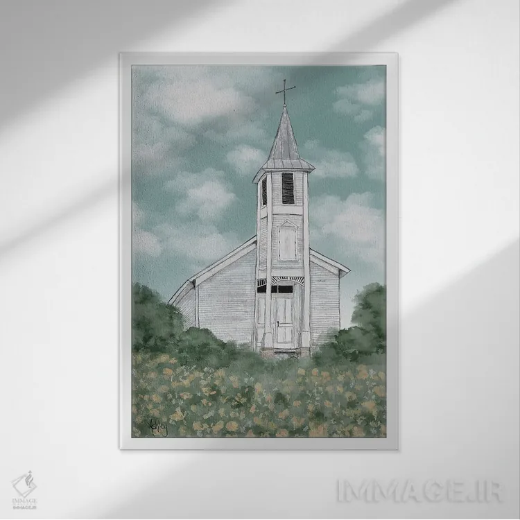 تابلو بیا پرستش کنیم اثر اشلی بردلی - نمای قابدار سفید