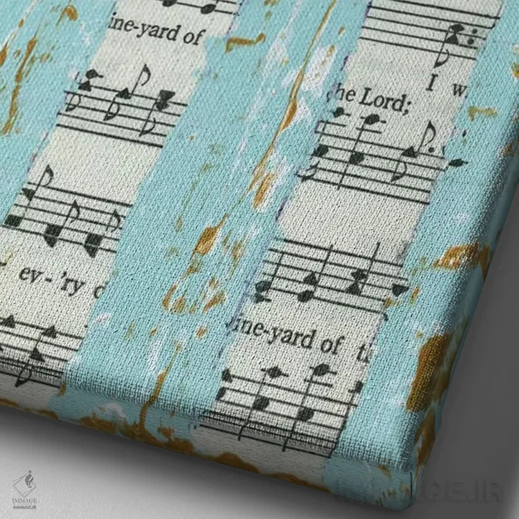 تابلو پرچم سرود گلدار اثر اشلی بردلی - نمای نزدیک بافت بوم