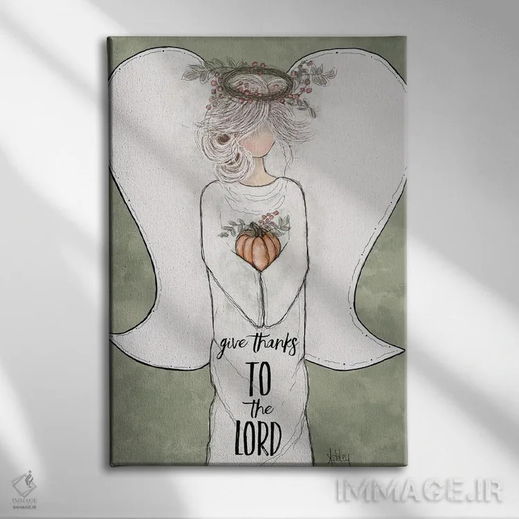 تابلو شکرگزاری کن اثر اشلی بردلی - نمای روبهرو روی دیوار