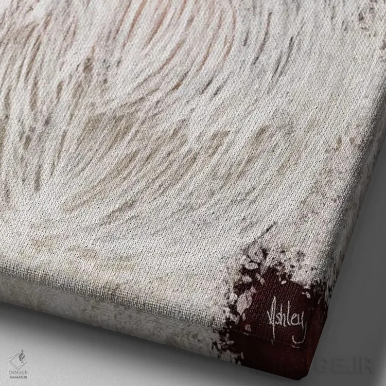 تابلو همیشه ایمان داشته باش اثر اشلی بردلی - نمای نزدیک بافت بوم