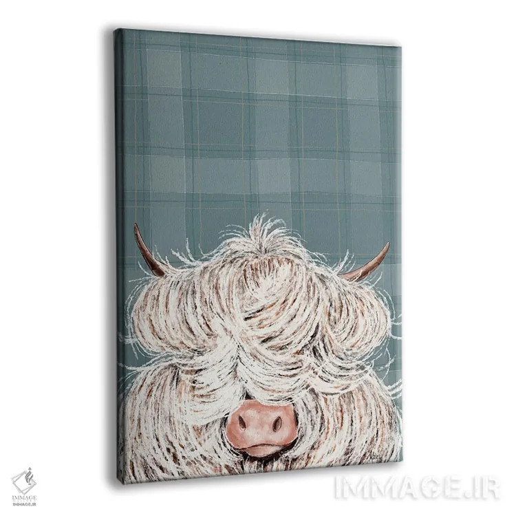 تابلو گاو پشمالو اثر اشلی بردلی - نمای پرسپکتیو محصول