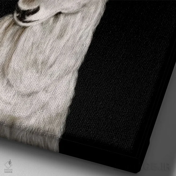 تابلو گوزن کریسمس مبارک اثر اشلی بردلی - نمای نزدیک بافت بوم