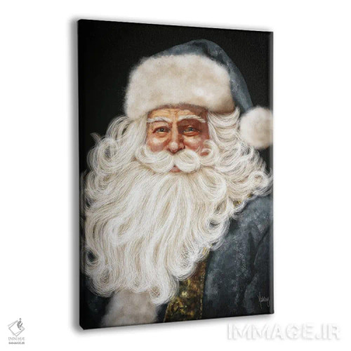 تابلو بابانوئل آبی اثر اشلی بردلی - نمای پرسپکتیو محصول