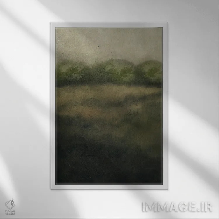 تابلو منظرهٔ احساسی II اثر اشلی بردلی - نمای قابدار سفید