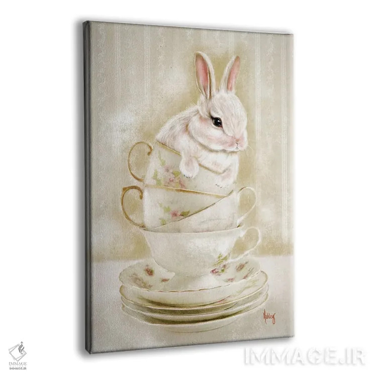 تابلو فنجانهای خرگوشی اثر اشلی بردلی - نمای پرسپکتیو محصول